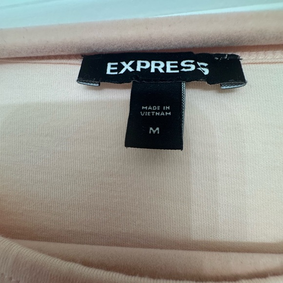 Express Light Pink Ruffle Sleeve Top - Picture 2 of 4